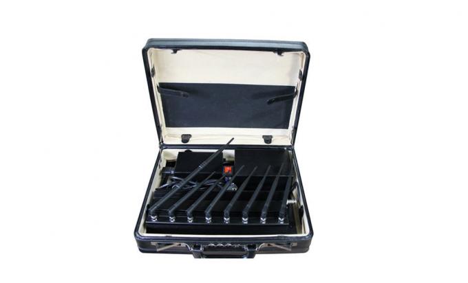 Maletín 8 bandas 4G Interruptor de señal de teléfono móvil, WiFi GPS Interruptor UHF VHF Interruptor con control remoto 0